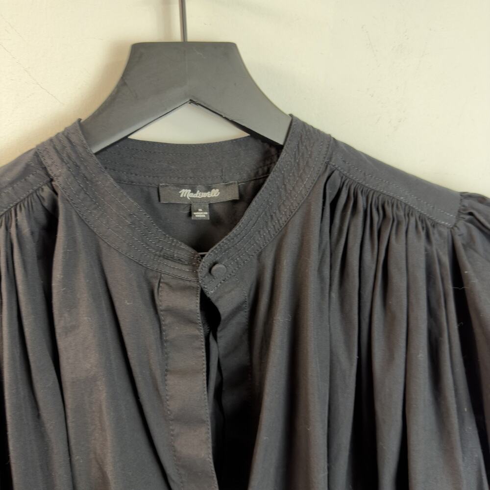 Madewell Flutter Sleeve Button Front Mini Dress Women's Medium - Picture 4 of 9